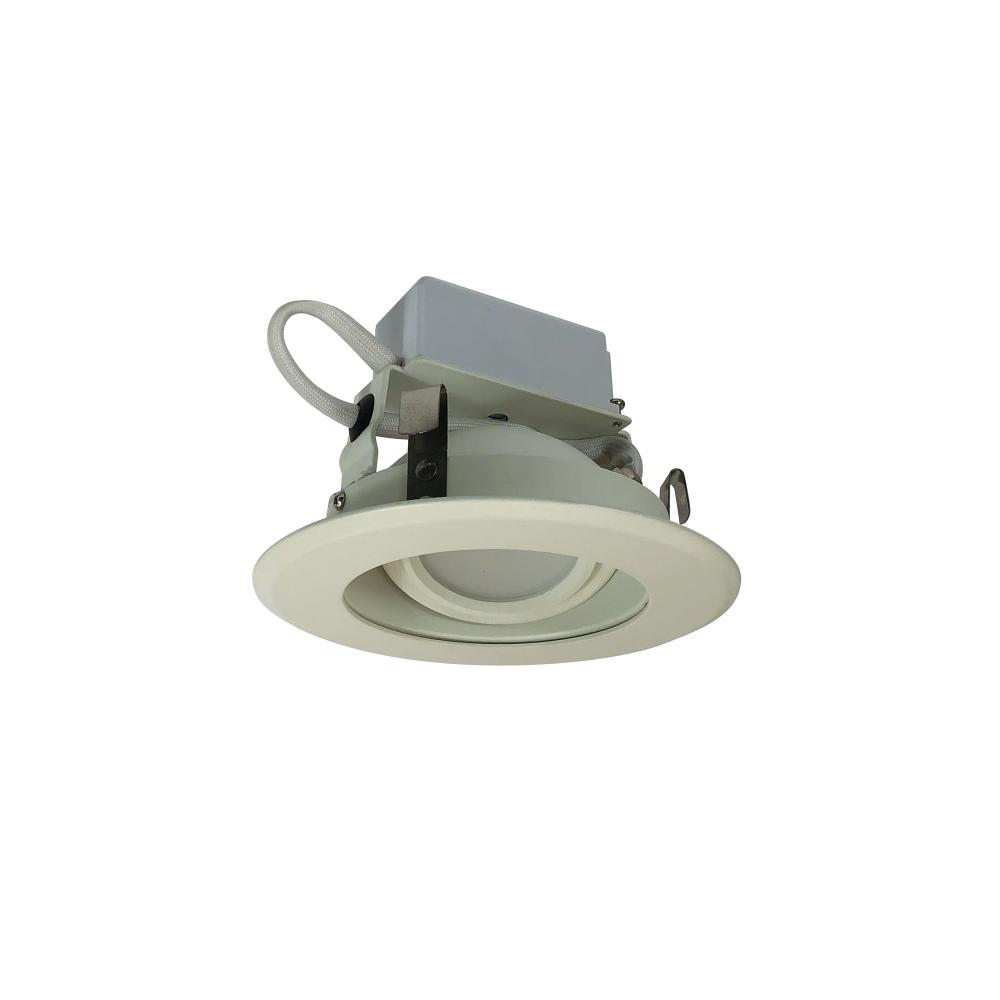 4" Cobalt Adjustable LED Retrofit, 1000lm / 12W, 3000K, White Reflector / White Flange