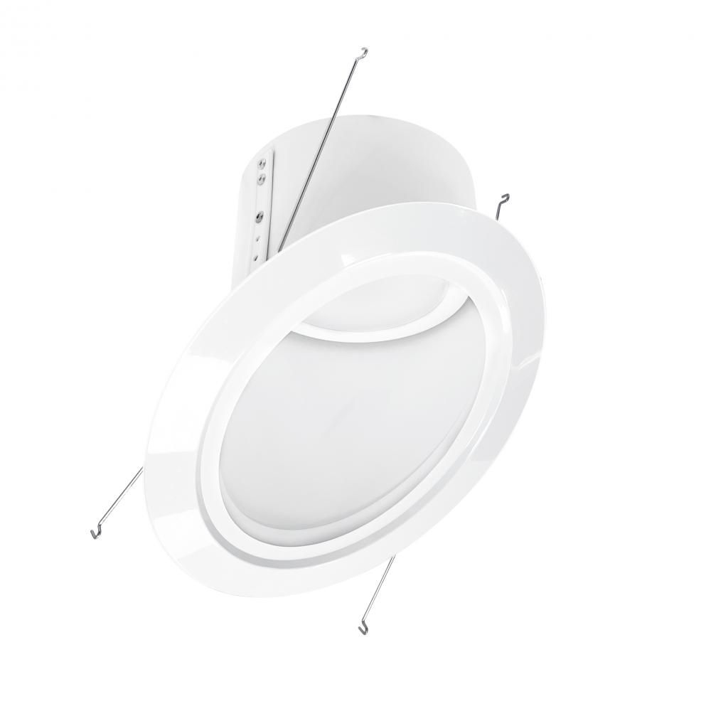 6" Super Sloped LED Retrofit Reflector, 1200lm / 16W, 4000K, White Reflector / White Flange