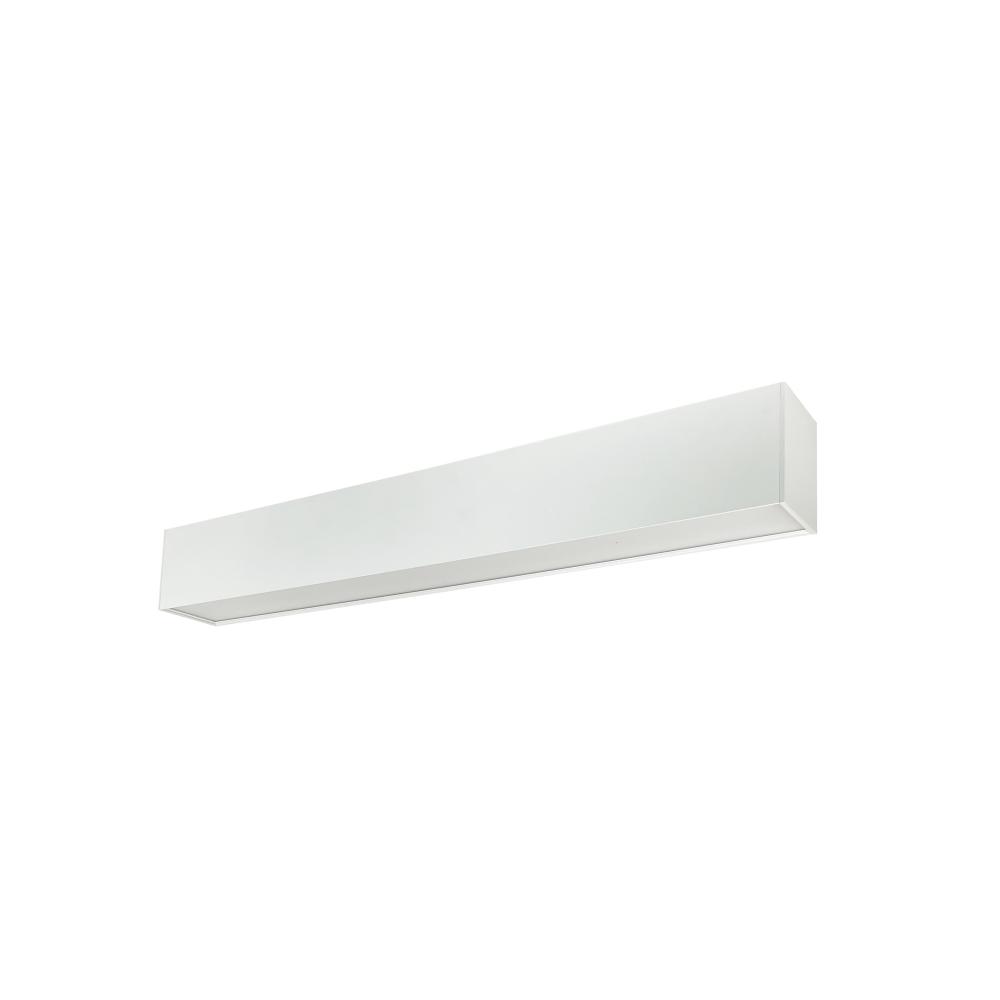 2' L-Line LED Indirect/Direct Linear, 3710lm / Selectable CCT, White Finish