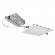  NEFLINTW-S6233MPWLE4 - 6" FLIN Square Wafer LED Downlight with Selectable CCT, Matte Powder White Finish, 120-277V