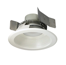 Nora NLCBC2-55235WW/10EM - 5" Cobalt Click Round Retrofit Baffle, 1000lm / 12W, 3500K, White Reflector / White Flange,