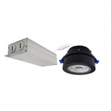 Nora NMW-430B - 4" M-Wave Can-less Adjustable LED Downlight, 3000K, Black finish