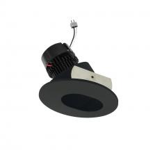 Nora NPRLV-4RSLCDXBB - 4" Pearl Low Voltage LED Round Adjustable Slot Aperture Retrofit, 600lm / 11W, Comfort Dim,