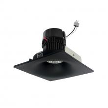 Nora NPRLV-4SNBCDXBB - 4" Pearl Low Voltage LED Square Bullnose Retrofit, 950lm / 11W, Comfort Dim, Black Finish