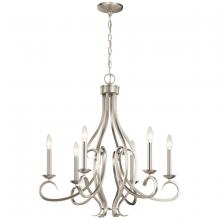  52240NI - Ania 6 Light Chandelier Brushed Nickel