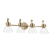 Kichler 55156CPZCLR - Farum 34" 4-Light Vanity Light with Clear Glass in Champagne Bronze