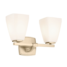 Kichler 55215CPZ - Marant 14.25" 2-Light Vanity Light with Opal Glass in Champagne Bronze