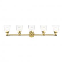 Livex Lighting 16785-02 - 5 Light Polished Brass Large Vanity Sconce