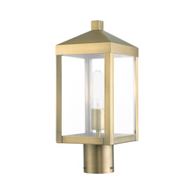  20590-01 - 1 Lt Antique Brass Outdoor Post Top Lantern