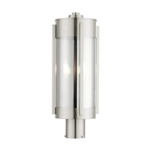  22386-91 - 2 Lt Brushed Nickel Outdoor Post Top Lantern