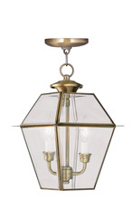  2285-01 - 2 Light AB Outdoor Chain Lantern
