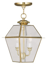  2285-02 - 2 Light PB Outdoor Chain Lantern