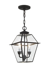  2285-04 - 2 Light Black Outdoor Chain Lantern