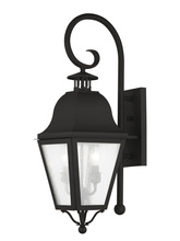  2551-04 - 2 Light Black Outdoor Wall Lantern