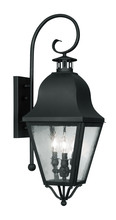  2555-04 - 3 Light Black Outdoor Wall Lantern