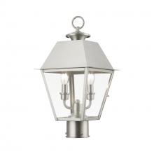  27216-91 - 2 Light Brushed Nickel Outdoor Medium Post Top Lantern