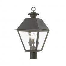  27219-61 - 3 Light Charcoal Outdoor Large Post Top Lantern