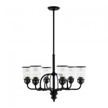  40026-04 - 6 Lt Black Chandelier