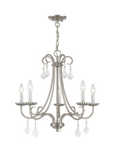  40875-91 - 5 Light Brushed Nickel Chandelier