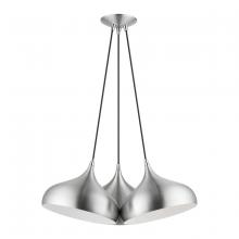 Livex Lighting 41053-66 - 3 Light Brushed Aluminum Cluster Pendant