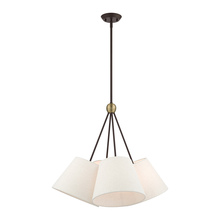  41384-07 - 4 Lt Bronze Shaded Chandelier