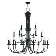  42688-07 - 21 Lt BZ Foyer Chandelier