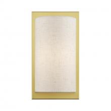  45230-33 - 1 Light Soft Gold ADA Sconce with Hand Crafted Oatmeal Fabric Shade