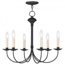  4526-04 - 6 Light Black Chandelier