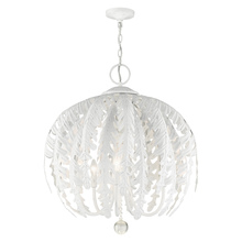  46235-60 - 5 Lt Antique White Chandelier