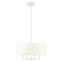  49374-03 - 4 Lt White Pendant Chandelier