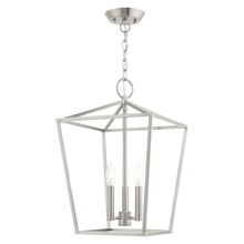  49433-91 - 3 Lt Brushed Nickel Convertible Lantern