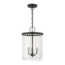  51060-04 - 3 Lt Black Pendant Chandelier