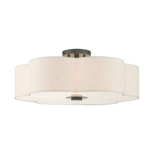  58068-92 - 5 Lt English Bronze  Semi Flush