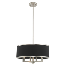  60404-91 - 4 Lt Brushed Nickel Pendant Chandelier