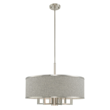  60426-91 - 7 Lt Brushed Nickel Pendant Chandelier