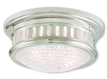 Livex Lighting 73051-35 - 2 Light Polished Nickel Ceiling Mount