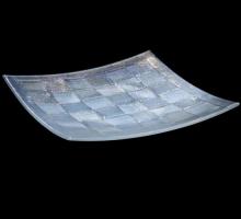  114434 - 14"Sq Metro Fusion Empire Glass Plate