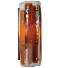 Meyda Blue 116174 - 4"W Metro Fusion Marina Glass Wall Sconce