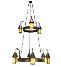  116523 - 48" Wide Algonquin 9 Light Two Tier Chandelier