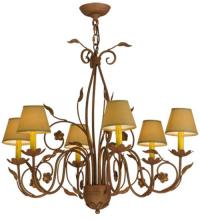  116650 - 31"W Bordeaux 6 LT Chandelier