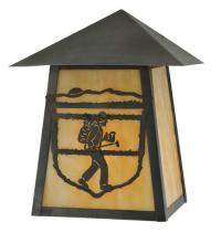  116860 - 9"W Lake Clear Lodge Hiker Wall Sconce