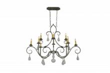  117638 - 48"L Celine Oval 10 LT Chandelier