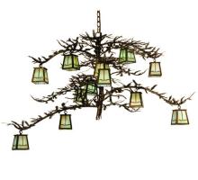  118366 - 50" Wide Pine Branch Valley View 12 Light Chandelier