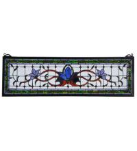  119445 - 33"W X 10"H Fairytale Transom Stained Glass Window