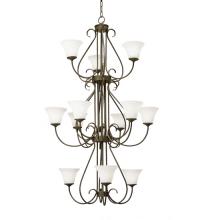  120260 - 36" Wide Jaqueline 12 Light Three Tier Chandelier