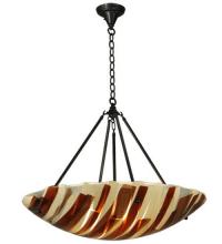  133229 - 30.5"W Metro Fusion Marina Glass Inverted Pendant