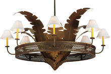  136614 - 59"W Banana Bamboo 6 LT Chandelier