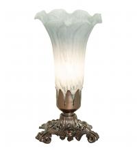  141548 - 8" High Gray Tiffany Pond Lily Accent Lamp