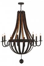  143730 - 45"W Barrel Stave Madera 8 LT Chandelier