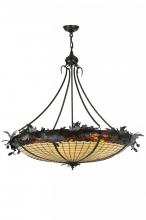  144387 - 44.5" Wide Greenbriar Oak Inverted Pendant